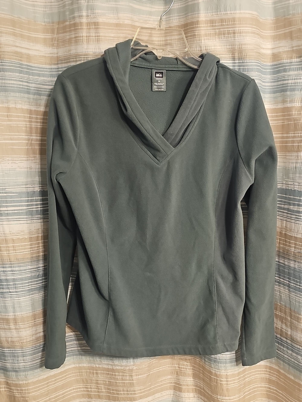 REI Women’s V-Neck Hooded Fleece - Olive